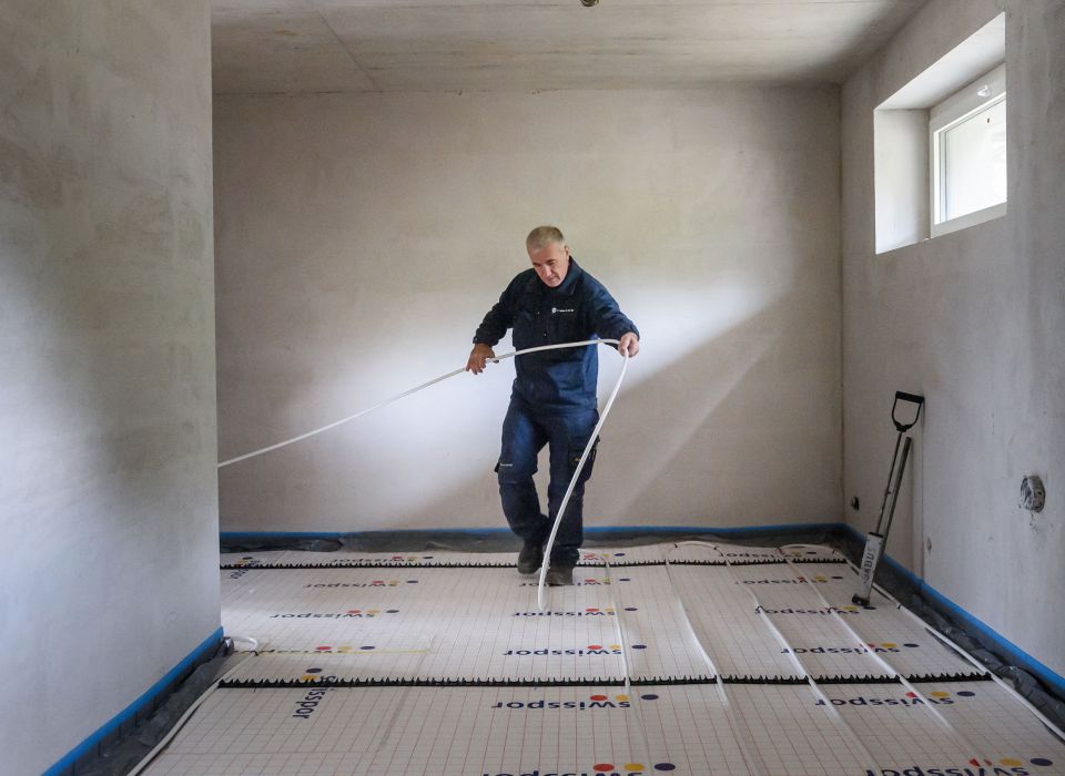 Installation d'un système de chauffage au sol